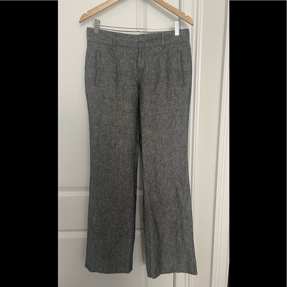Banana Republic Pants - Banana Republic the martin fit linen pants sz. 6 gray